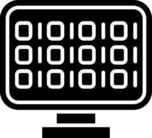 Binary Code Glyph Icon vector