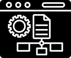 Data Modeling Glyph Icon vector
