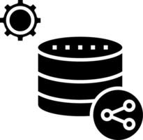 Database Glyph Icon vector