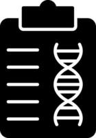 Dna Report Glyph Icon vector