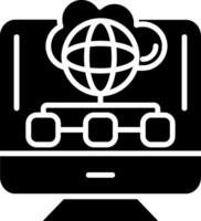 Cloud Computing Glyph Icon vector