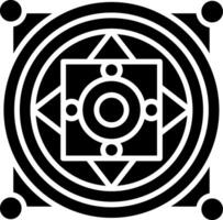 Mandala Glyph Icon vector