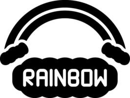Rainbow Glyph Icon vector