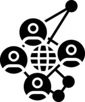 icono de glifo de red vector