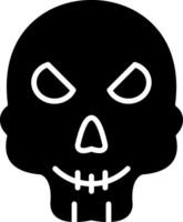 Skull Glyph Icon vector