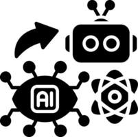 Virtual Reality Glyph Icon vector