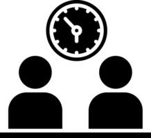 Working Hours Glyph Icon vector