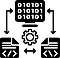 Coding Glyph Icon vector