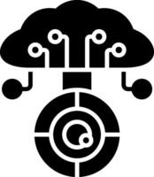 Cloud Computing Glyph Icon vector