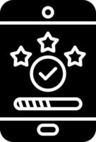Completed Task Glyph Icon vector