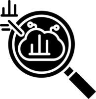 Cloud Sync Glyph Icon vector