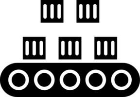 Conveyor Belt Glyph Icon vector
