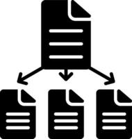 Data Transformation Glyph Icon vector