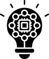Bulb Glyph Icon vector