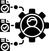 Data Management Glyph Icon vector