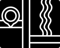 Map Glyph Icon vector