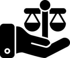 Law Glyph Icon vector