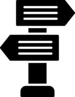 Road Sign Glyph Icon vector