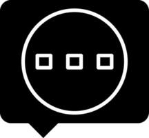 Speech Bubble Glyph Icon vector