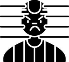 Convict Glyph Icon vector