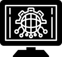 Digital Transformation Glyph Icon vector
