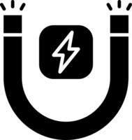 Magnet Glyph Icon vector