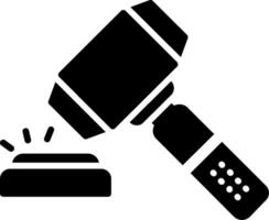 Hammer Glyph Icon vector
