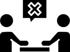Meeting Cancel Glyph Icon vector