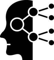 Neural Network Glyph Icon vector