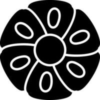 Plumeria Glyph Icon vector