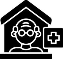 Old House Glyph Icon vector
