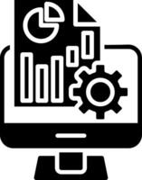Reporting Glyph Icon vector