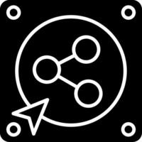 Share Glyph Icon vector