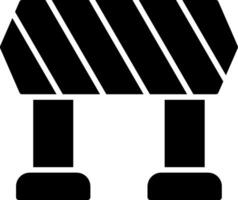 Road Barrier Glyph Icon vector
