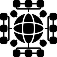 Global Network Glyph Icon vector