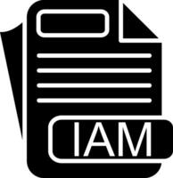 IAM File Format Glyph Icon vector