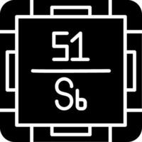 Antimony Glyph Icon vector