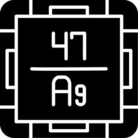 Silver Glyph Icon vector