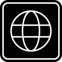 Globe Glyph Icon vector