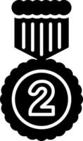 2nd Prize Glyph Icon vector