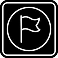 Flag Glyph Icon vector