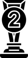 2nd Prize Glyph Icon vector