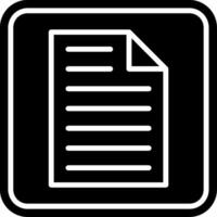 Document Glyph Icon vector
