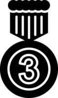 3rd Prize Glyph Icon vector