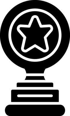 Trophy Star Glyph Icon