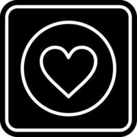 Heart Glyph Icon vector