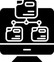 Folder Network Glyph Icon vector
