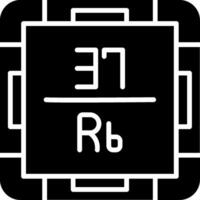 Rubidium Glyph Icon vector