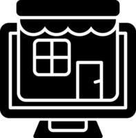 Online Store Glyph Icon vector