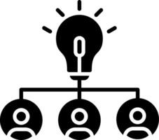 Hierarchy Glyph Icon vector